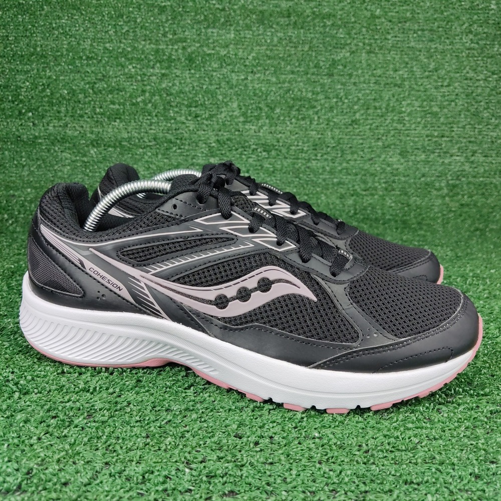 Saucony Running Shoes Womens 12 Black Cohesion 14 S10628-1 Versarun Mesh Sneaker